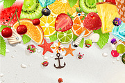 100+ Summer Backgrounds. Vector, a Food Illustration by Anna Ozerina (Thumbnail 21 of 35)