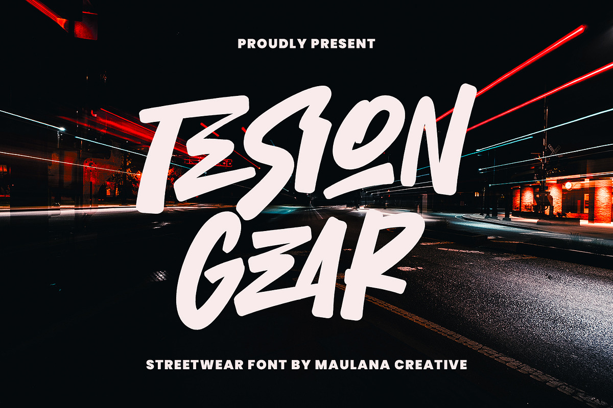 Tesion Gear Bold Streetwear Marker, a Handwritten Font by Maulana Creative (Photo 1 of 7)