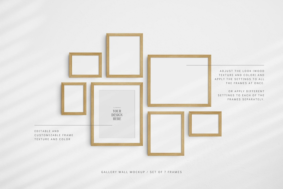 Gallery Wall Mockup | 7 Frames, a Household Mockup by DESIGN BY nube (Photo 6 of 9)