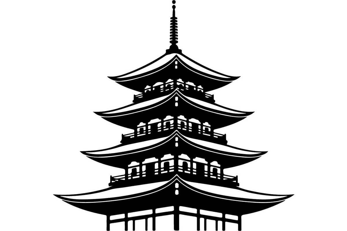Pagoda Temple Silhouette, an Object Graphic by Designer_Momina (Photo 13 of 20)