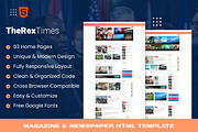 RexTimes-Newspaper & Magazine, a HTML Template by THESOFTKING (Thumbnail 1 of 3)