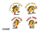 Set Mascot Taco, a Food Illustration by kalehstudio (Thumbnail 1 of 5)