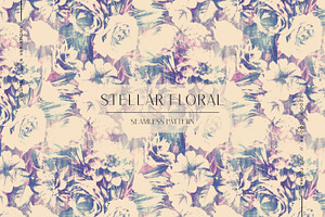 Stellar Floral Seamless Pattern Kit