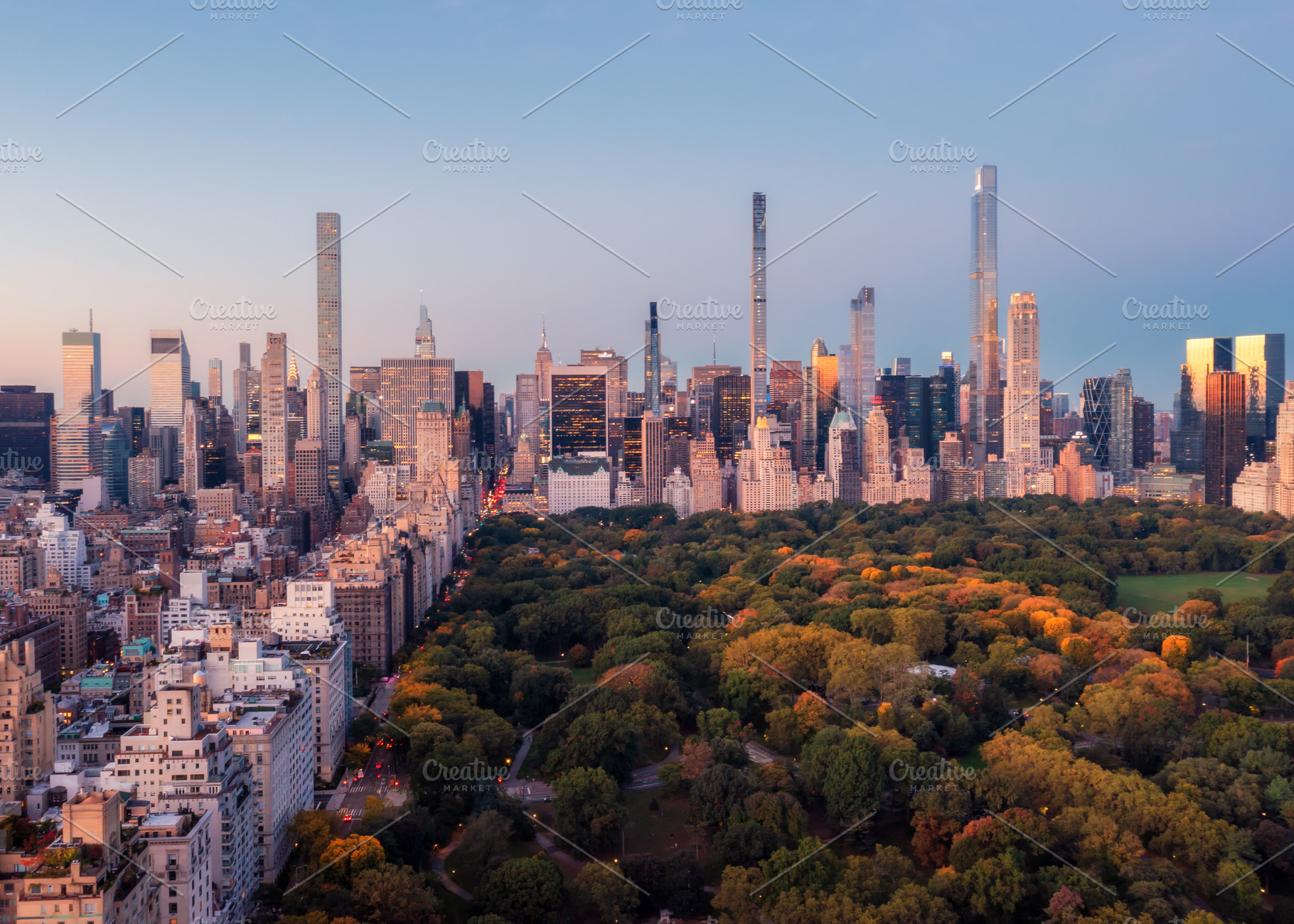 Aerial view of Central park, an Architecture Photo by Andriy Photography