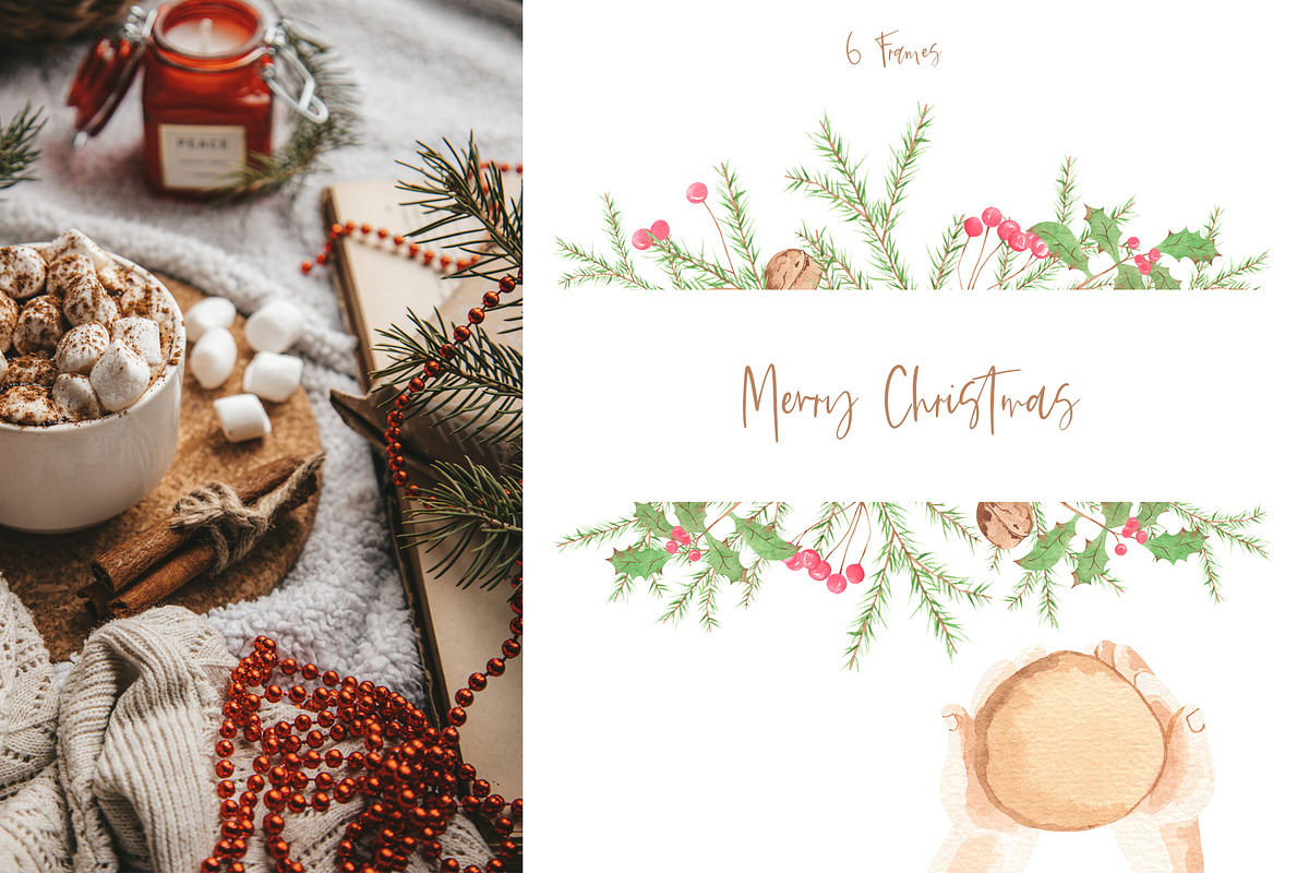 Christmas Baking Watercolor Clipart, a Food Illustration by natalisart (Photo 6 of 15)