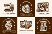Vintage Culture Illustration Set, a Person Illustration by Creative Stall (Thumbnail 3 of 9)