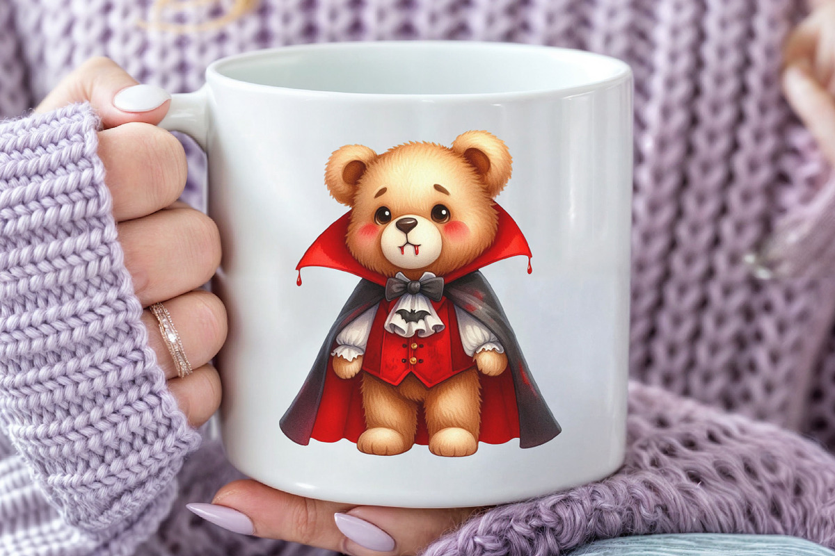 Halloween Teddy Bear Clipart, an Illustration by CraftArtStudio (Photo 4 of 6)