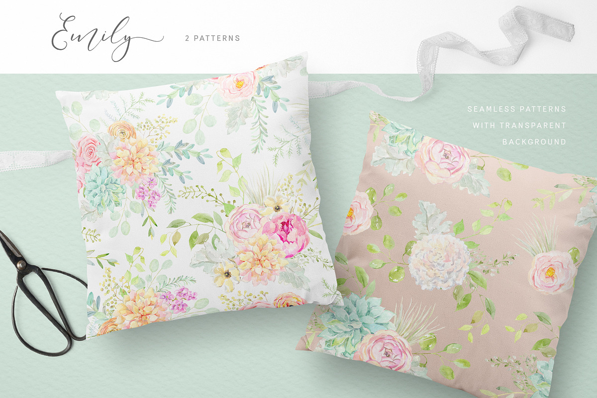 Emily. Watercolor floral collection, an Illustration by OJardin (Photo 6 of 7)