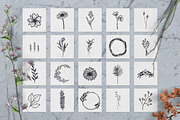 100 Hand Drawn Elements -Floral-, a Decorative Illustration by Michael Rayback Design (Thumbnail 3 of 18)