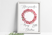 Red Watercolor Christmas Wreath, an Illustration by DailyMiracleDigitals,LLC (Thumbnail 5 of 6)