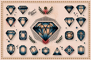Diamond Tattoos Vector Pack, a Decorative Illustration by Vector Clash (Thumbnail 2 of 4)