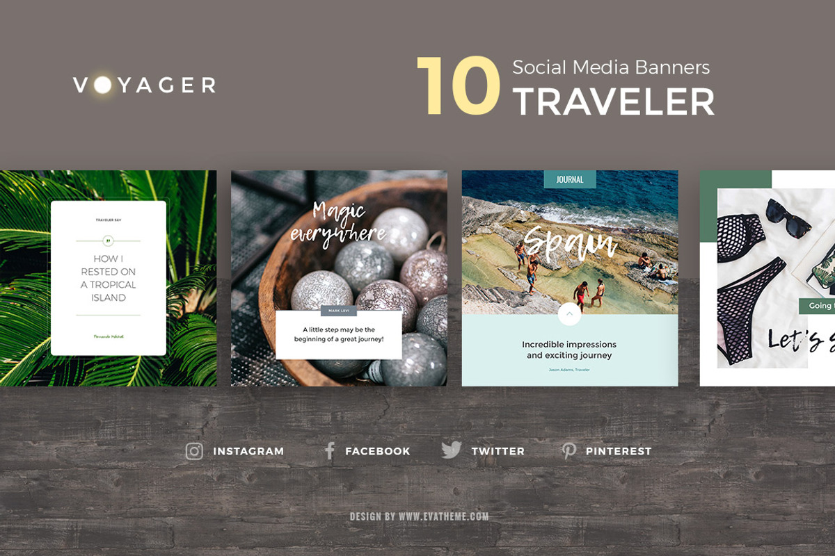 Voyager Social Media Pack, a Social Media Template by Creatoly (Photo 1 of 6)
