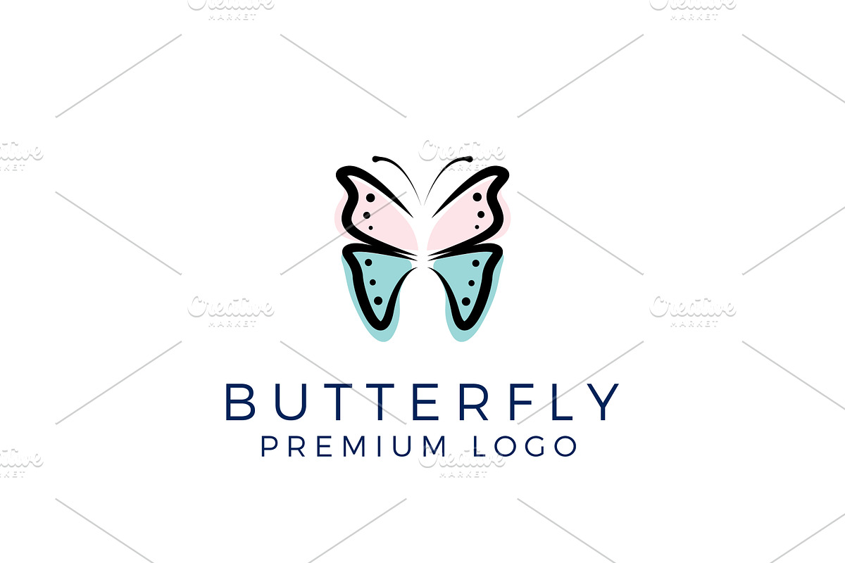 Beauty Premium Butterfly Logo