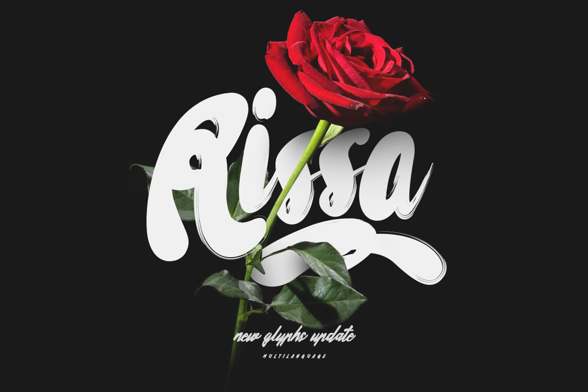 Rissa Typeface, a Script Font by Maulana Creative (Photo 6 of 8)