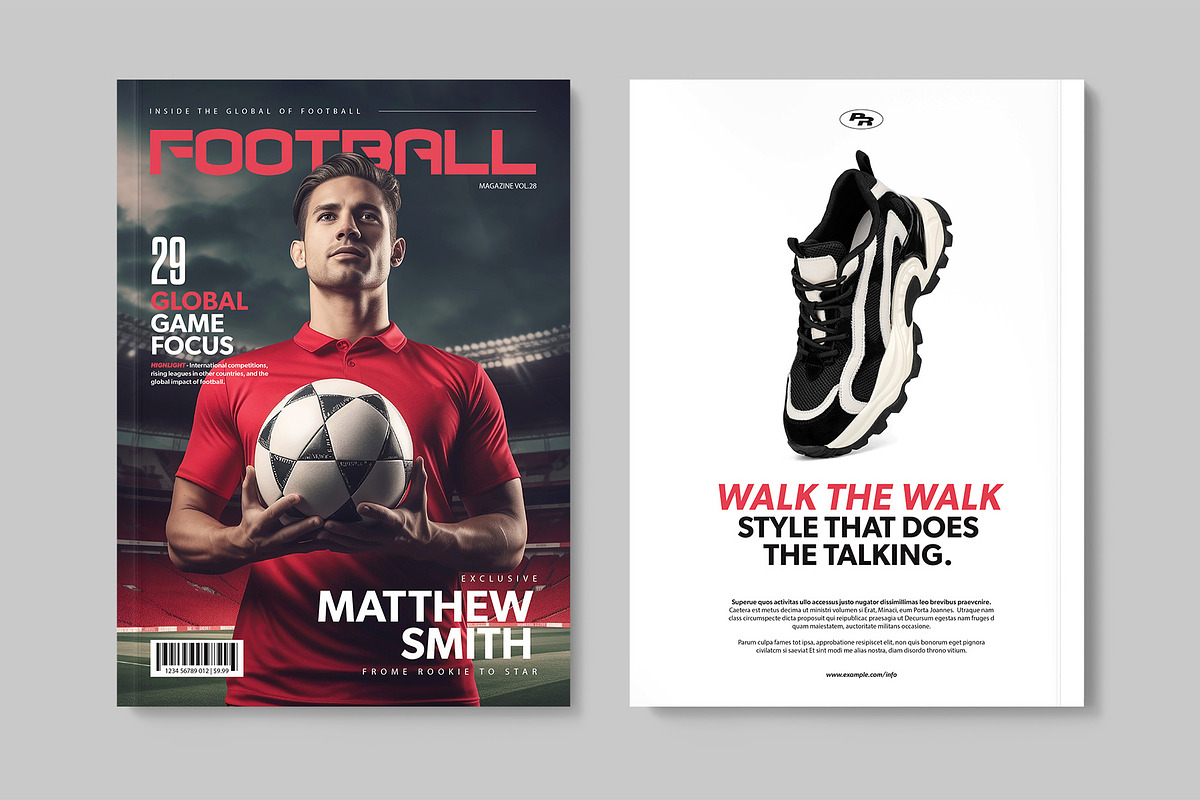 Soccer Football Sports Magazine, a Magazine Template by BrandPacks (Photo 4 of 5)