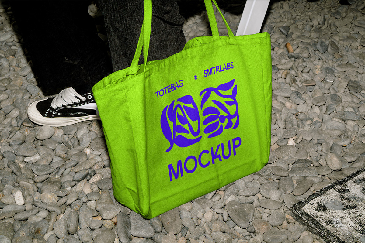 La Cafe Tote Bag Mockup - VOL, a Product Mockup by Simetrica Labs (Photo 6 of 6)