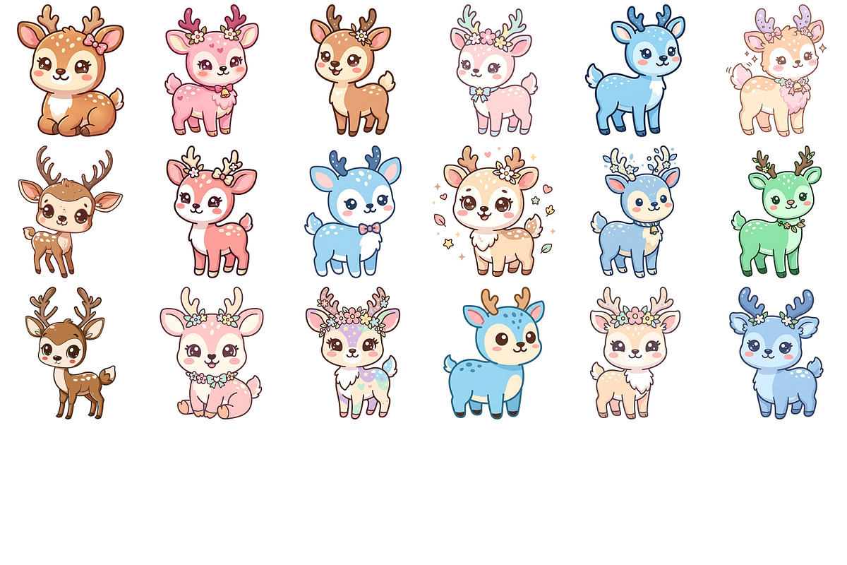 Cute Deer Clipart, an Animal Illustration by Forhadx5 (Photo 5 of 9)