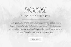 Farmhouse Handwritten Font