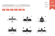 Landmarks lllustration Material icon, an Icon by Dinosoftlabs (Thumbnail 1 of 2)