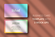 Business card Template & 3 Mock-up, a Business Card Template by Smashing_Studio (Thumbnail 1 of 4)