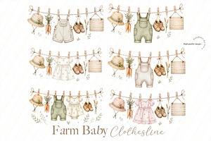 Locally Grown Clothesline Clipart, a Person Illustration by Sunflower Day Love
