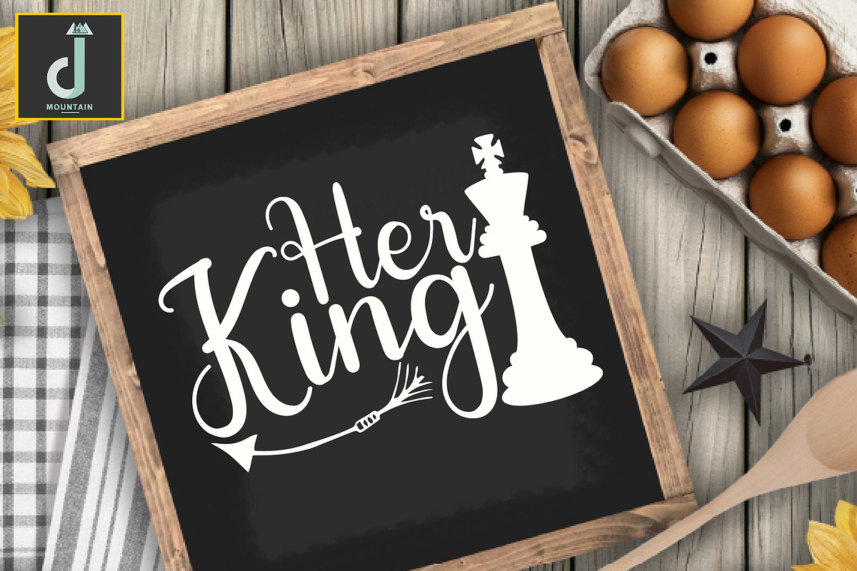 Her king svg cut files design, a Graphic by Designmountain (Photo 4 of 5)
