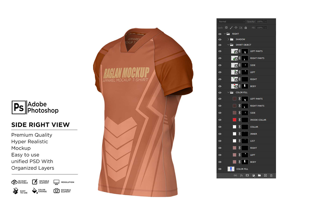 T-Shirt Neck VU Raglan L Mockup, a Shirt Mockup by Nanggroe Scripting (Photo 7 of 9)