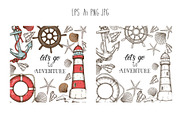 Vector Nautical Set, an Object Illustration by Tabiti (Thumbnail 3 of 15)