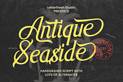 Antique Seaside, a Script Font by Letter Fresh (Thumbnail 1 of 13)
