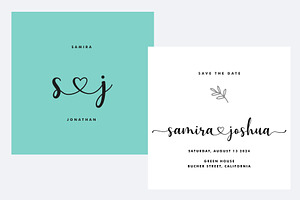 Juliet Love - Wedding Branding Font