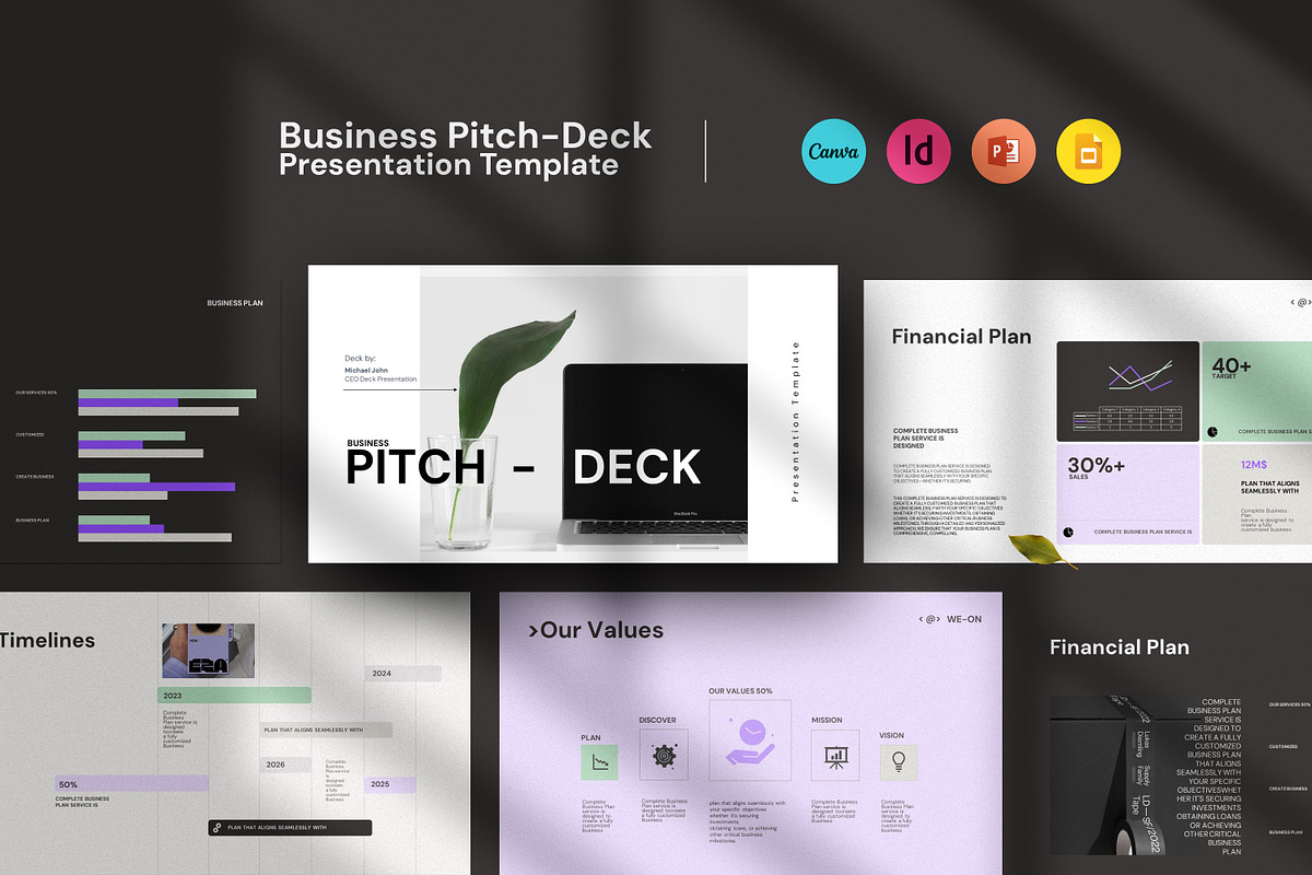 Business Pitch Deck PowerPoint, a Presentation Template by Studio Industry (Photo 10 of 11)