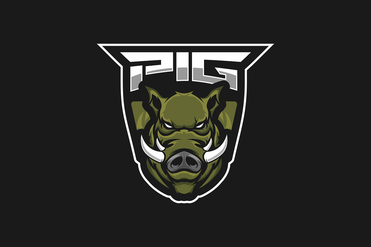 Pig Mascot Esports Logo Vector Templ, a Branding & Logo Template by Jhon.aburame