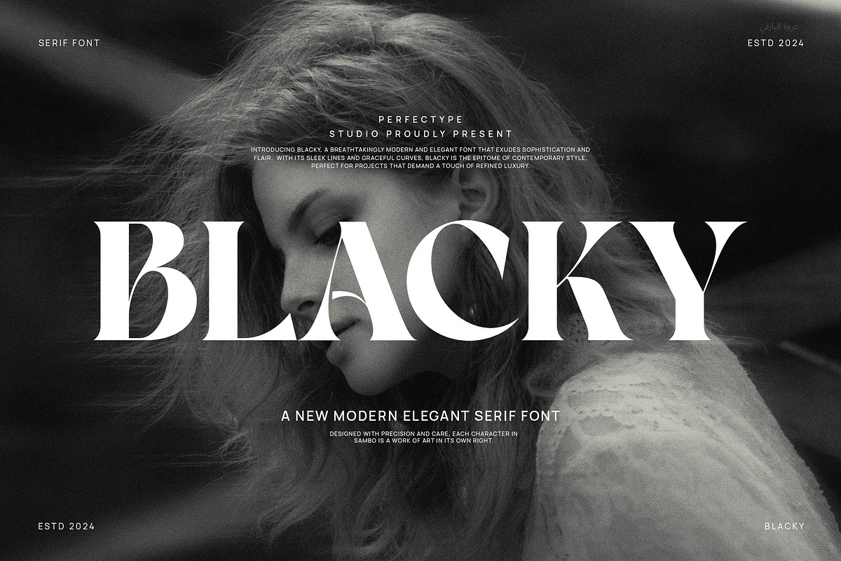Blacky Elegant Serif Font, a Serif Font by Perfectype (Photo 1 of 8)