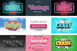 3D Text Effects Collection Vol 28