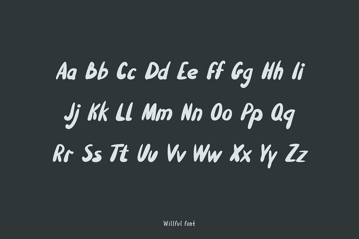 Willful Handwritten Brush Font preview 2