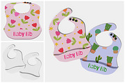 Baby Bib Mockup, a Merchandise Mockup by Unerispace (Thumbnail 1 of 4)