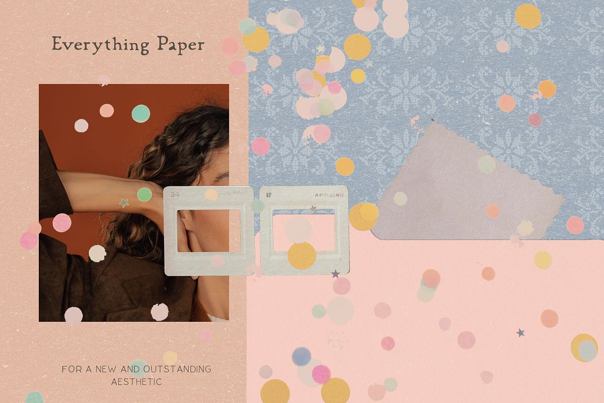Embroidery Paper Overlay & Texture, a Background Graphic by Laras Wonderland (Photo 3 of 11)