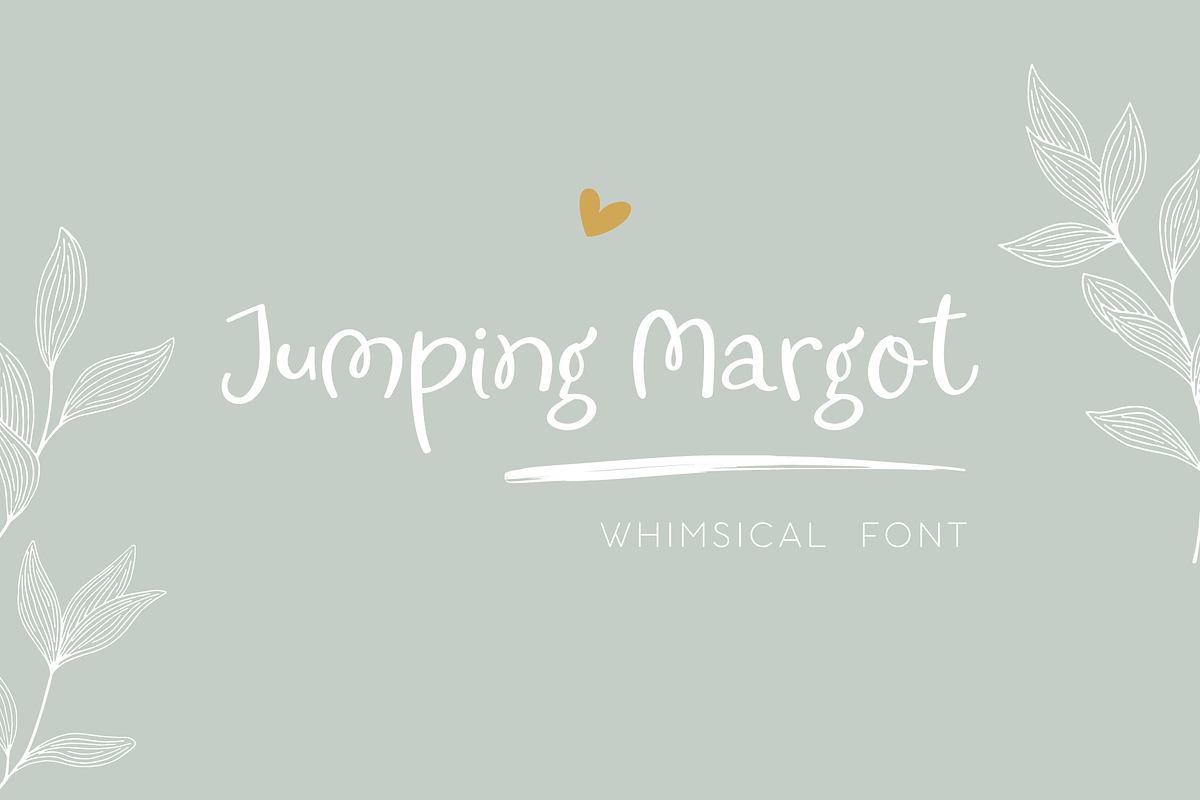 Jumping Margot, a Handwritten Font by Sofia Skoog (Photo 1 of 9)