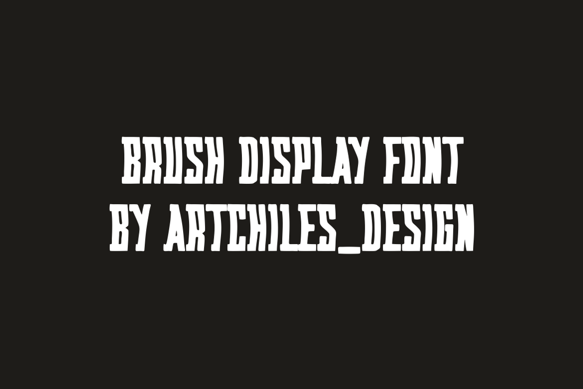 Right Angled Brush - Font, a Serif Font by artchiles_design (Photo 2 of 5)