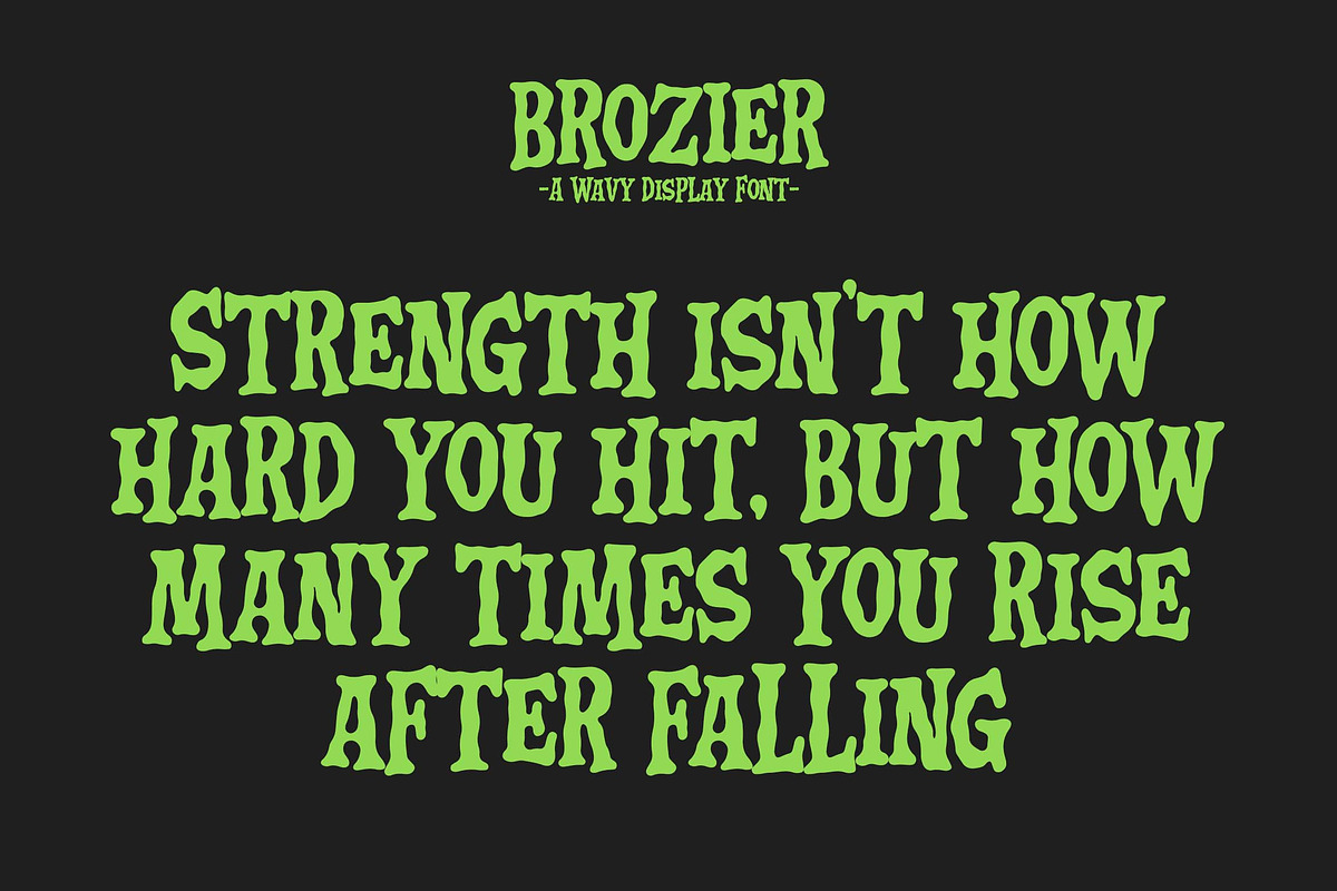 Brozier - a Wavy Display Font, a Slab Serif Font by Blankids Studio (Photo 3 of 9)