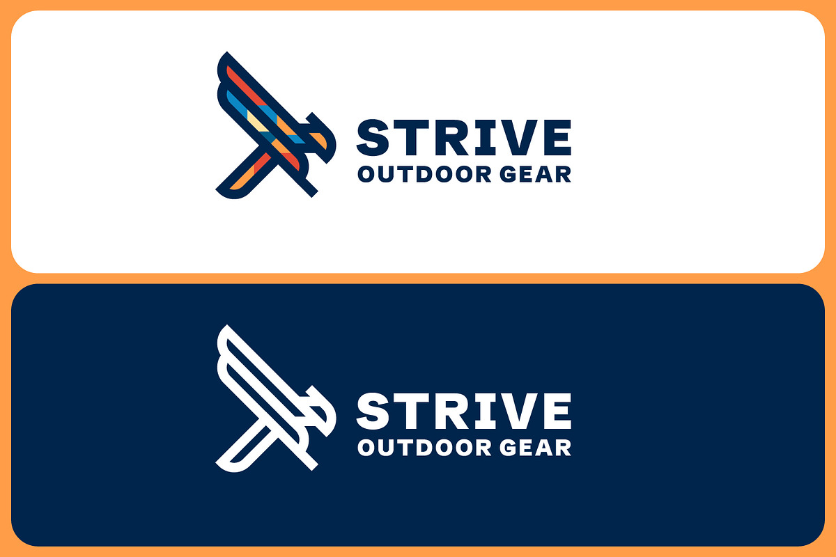 Geometric Outline Eagle Logo, a Branding & Logo Template by Suhandi (Photo 3 of 4)