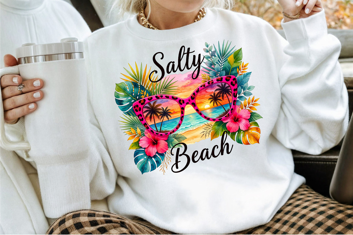 Retro Summer Png Salty Beach, a Seasonal Illustration by Sublimation Artist (Photo 2 of 9)