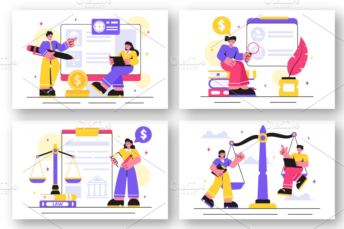 14 Law Firm Services Illustration, a Finance Illustration by denayunebgt (Photo 4 of 5)