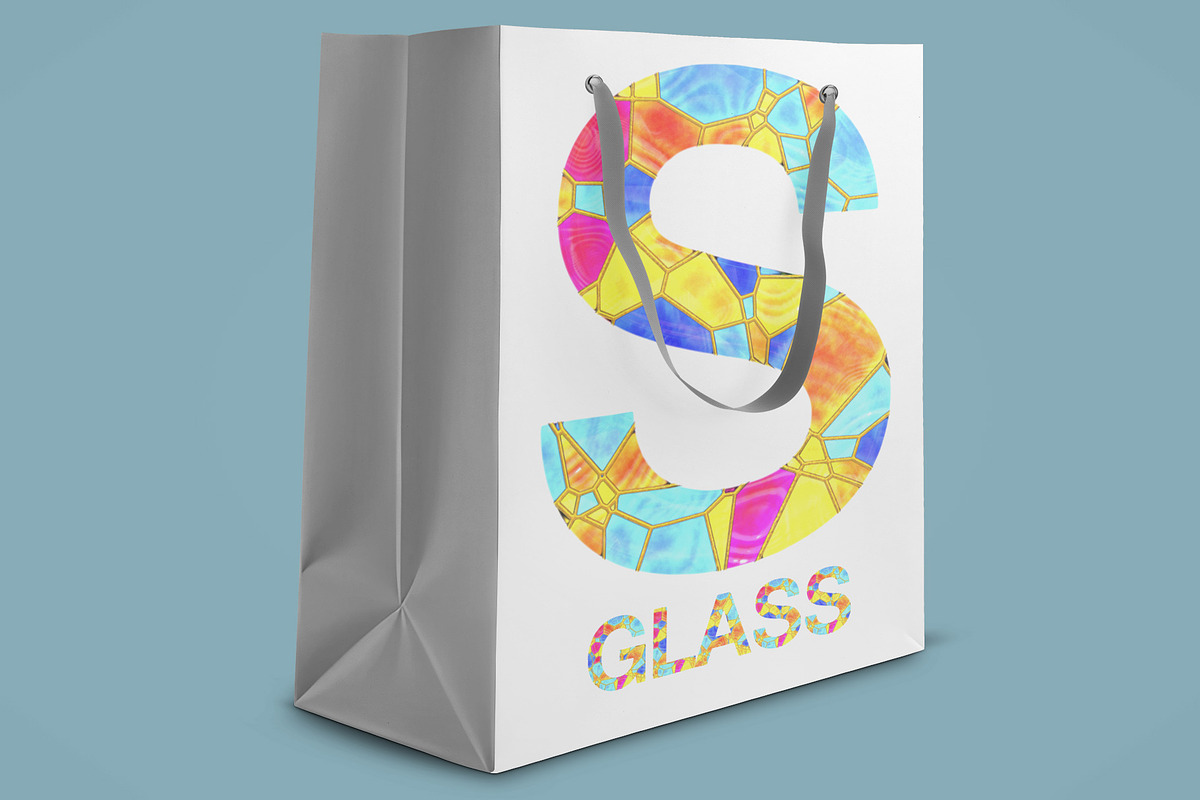 Stained Glass Font & PNG Set, a Symbol Font by Creative Graphics (Photo 5 of 7)
