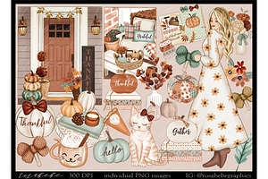 Thanksgiving clipart, an Illustration by Rosabebe