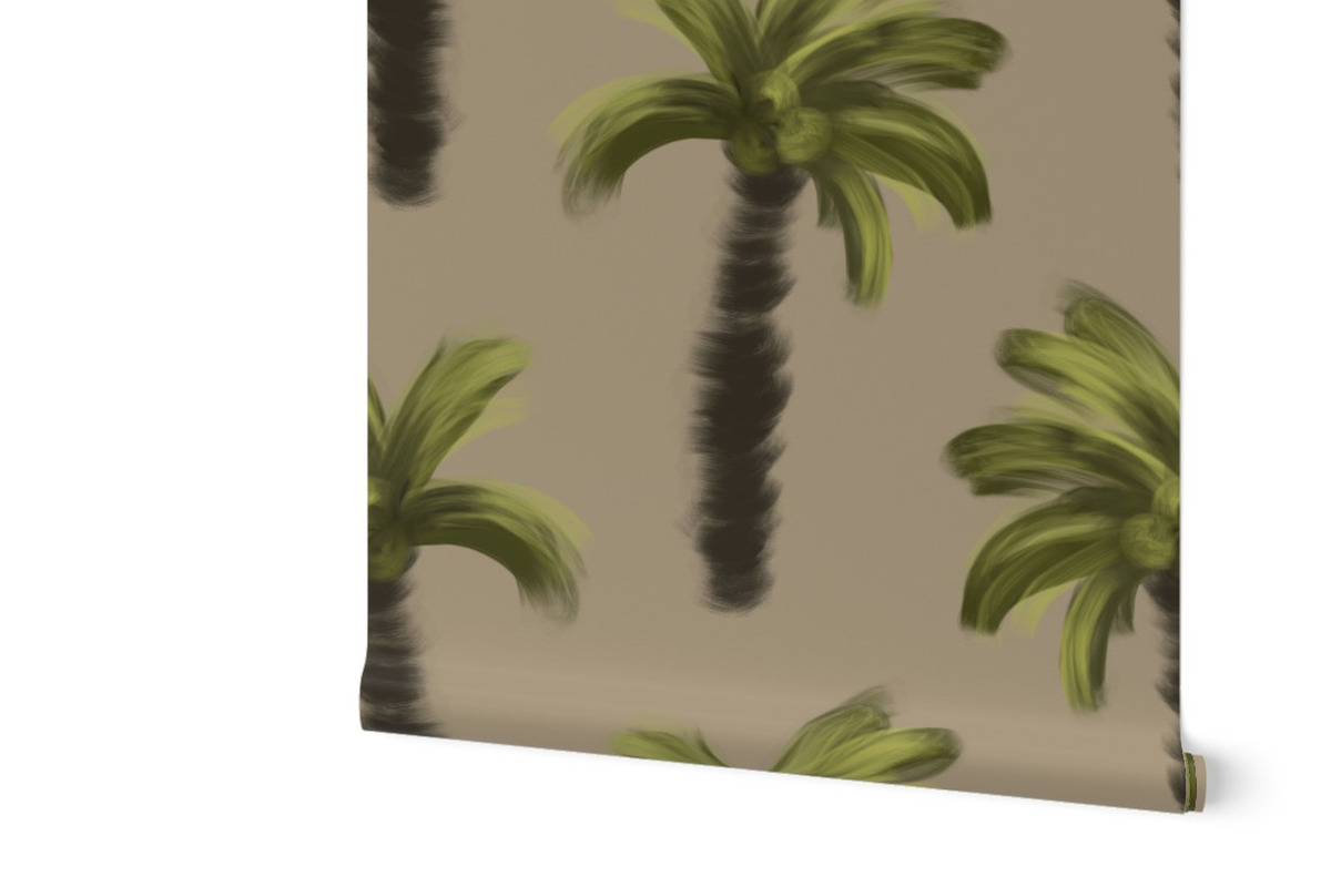 Tropical palms grid seamless pattern, a Pattern Graphic by Nocito Design (Photo 3 of 6)