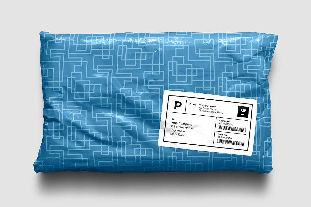 Plastic Post Pack Mockup, a Packaging Mockup by Medialoot