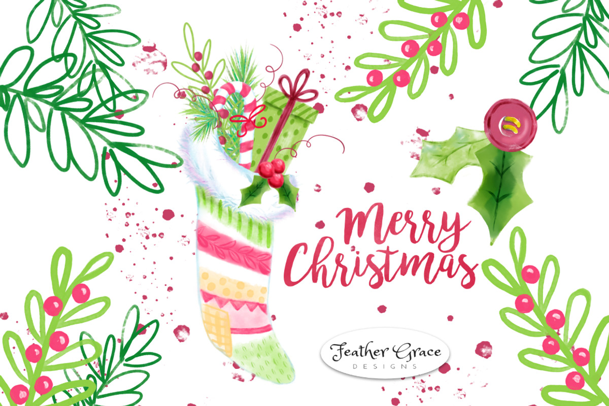 Watercolor Christmas, an Illustration by Feather Grace Designs (Photo 2 of 4)
