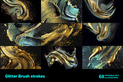 Glitter Brush strokes. 68 images, a Decorative Illustration by Handmadefont (Thumbnail 2 of 14)