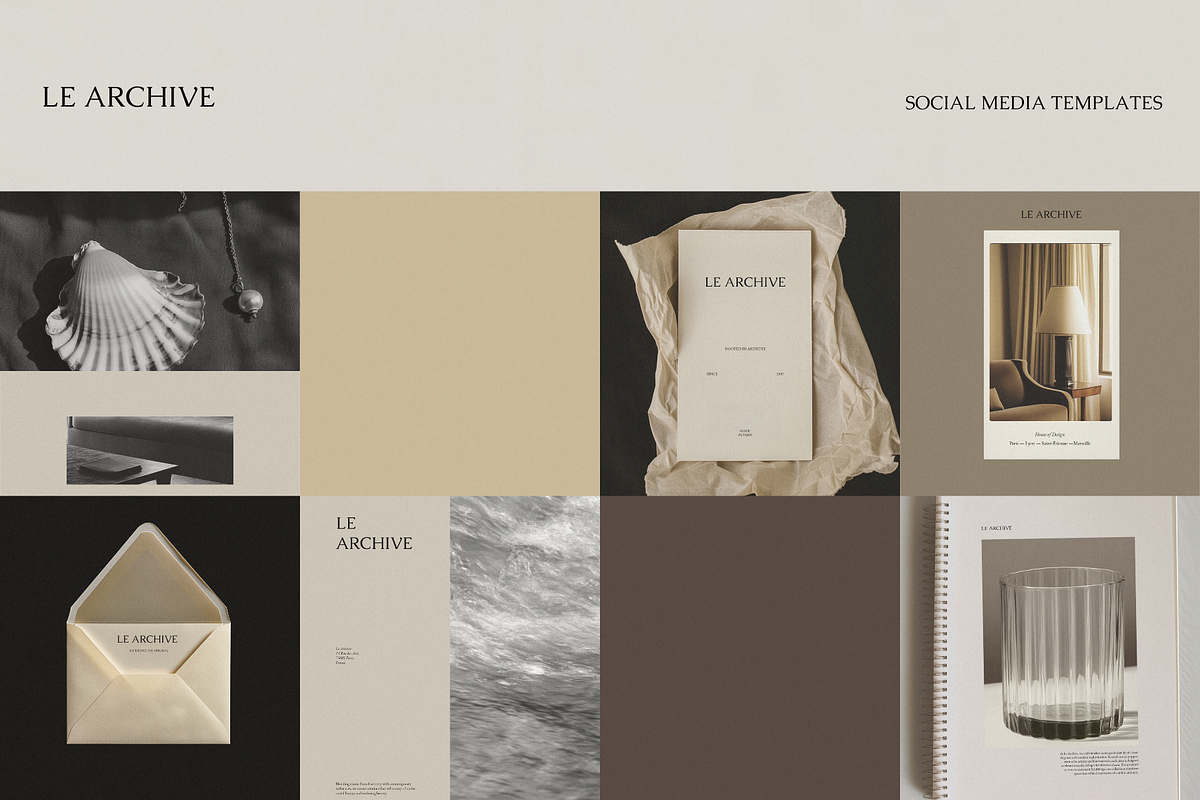 LE ARCHIVE | Social Media Collection, a Social Media Template by Duet Atelier (Photo 1 of 7)